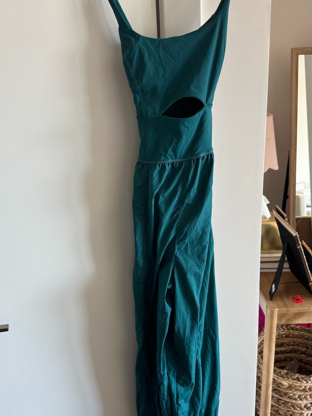 Free People Teal Cutout Wide-Leg Jumpsuit - Picture 6 of 6